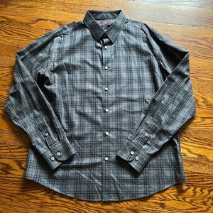 UNTUCKit Devitt WF Men's XL Slim Fit Wrinkle-Free Plaid Long Sleeve Dress Shirt